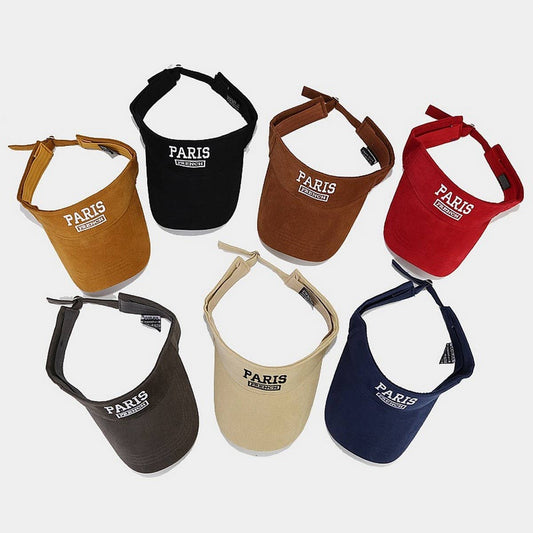 PARIS Embroidered Visor Hat -Summer Baseball Cap_CWAH3302