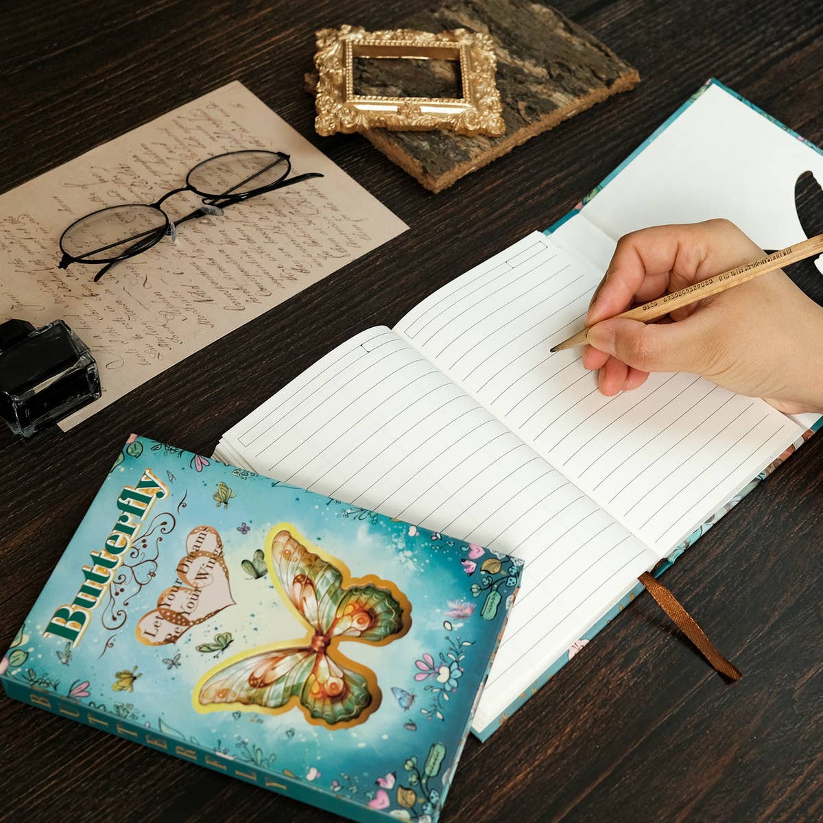 SUN BUTTERFLY SERIES PORTABLE TRIFOLD NOTEBOOK