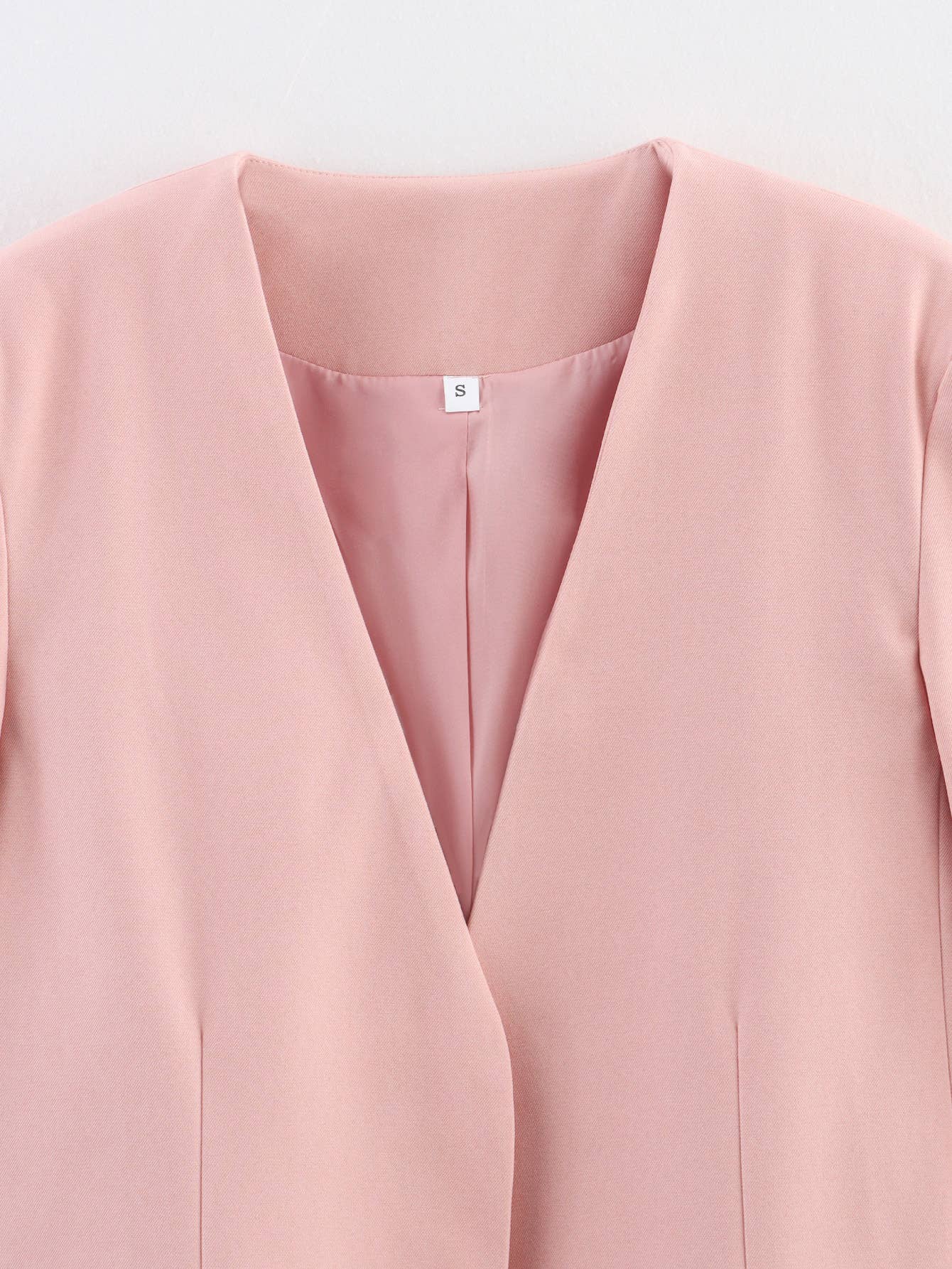 V-neck loose solid color long-sleeved jacket