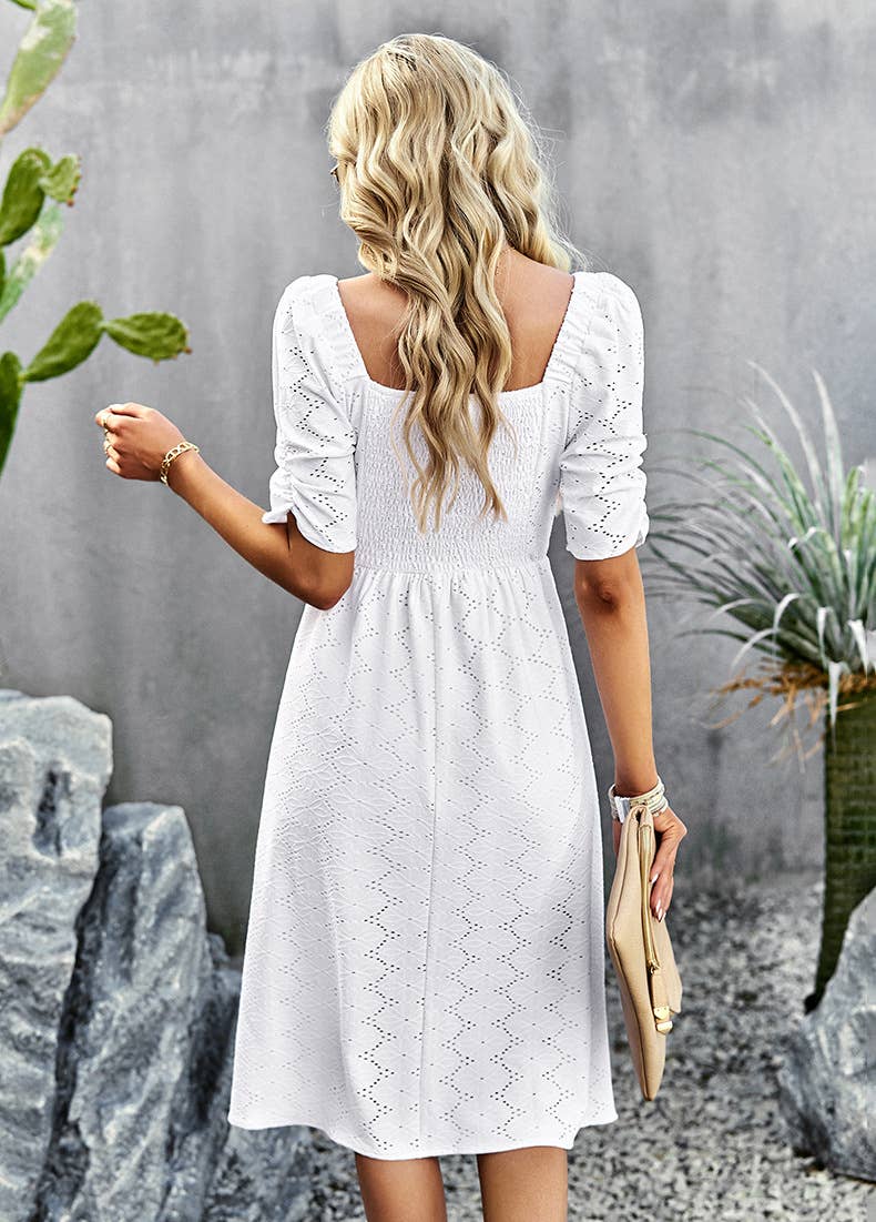 KNITTED PLEATED BREATHABLE DRESS