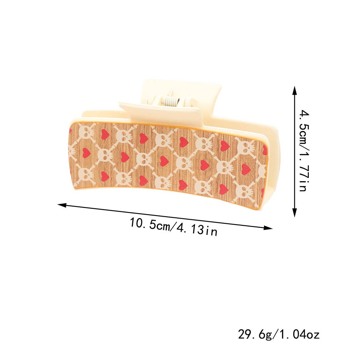 WITCH PRINT LEATHER WESTERN HAIR CLAW CLIPS