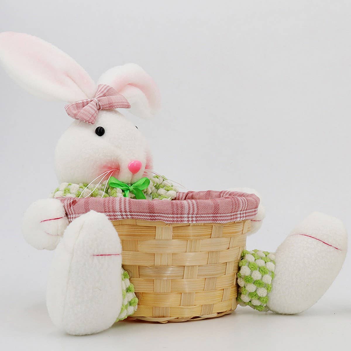 EASTER CUTE BUNNY DECORATIVE DOLL STORAGE BASKET_CWMM3484