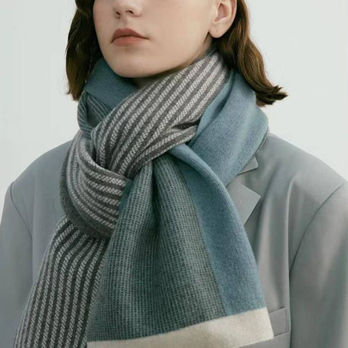 Knit Scarf - Unisex Elegant Winter Couples Wrap