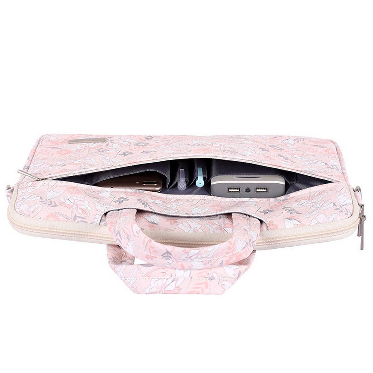 PRINTED LAPTOP BAG WITH TROLLEY AND BRIEFCASE_CUAB0245