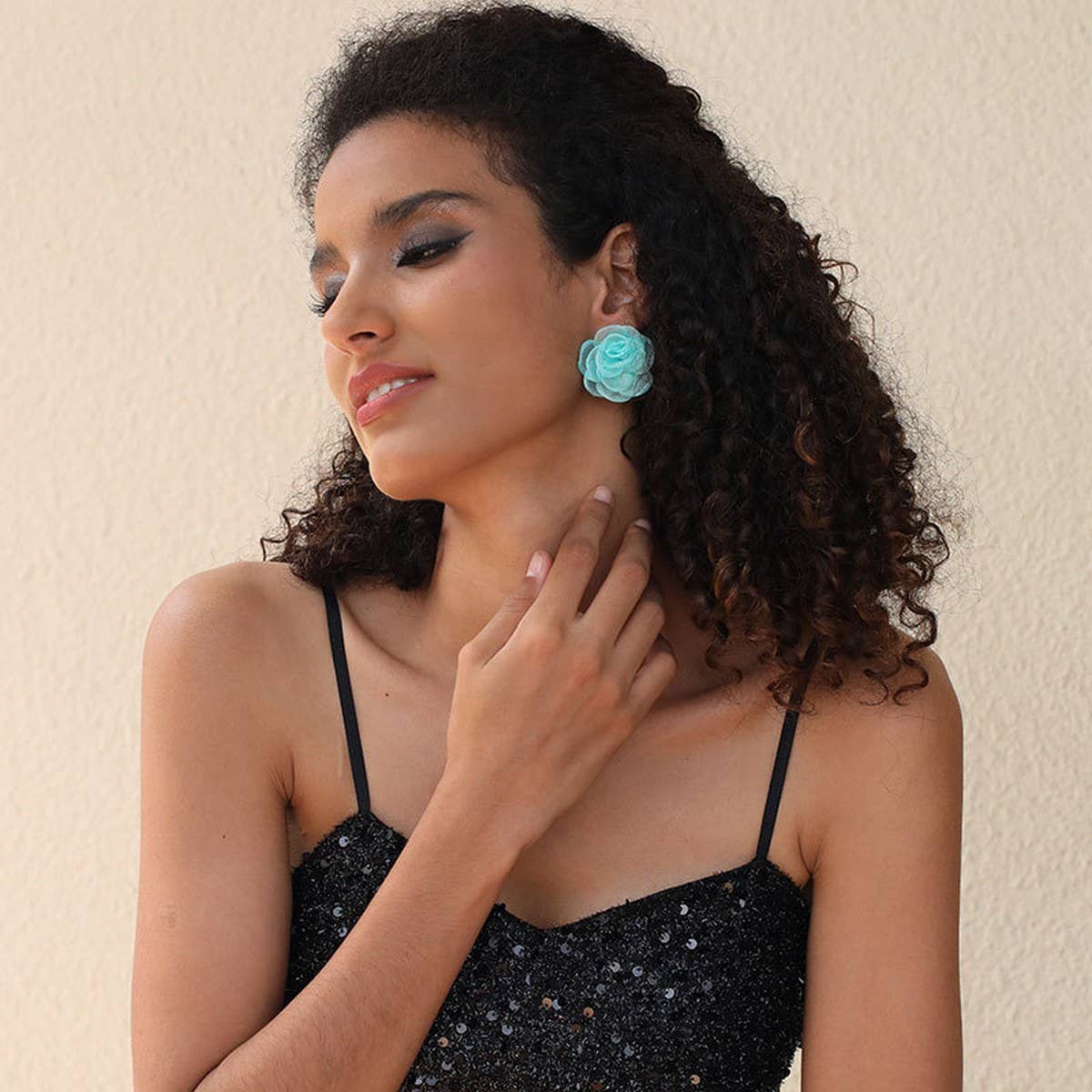 Handmade Lace Rose Stud Earrings ? Sweet & Minimal