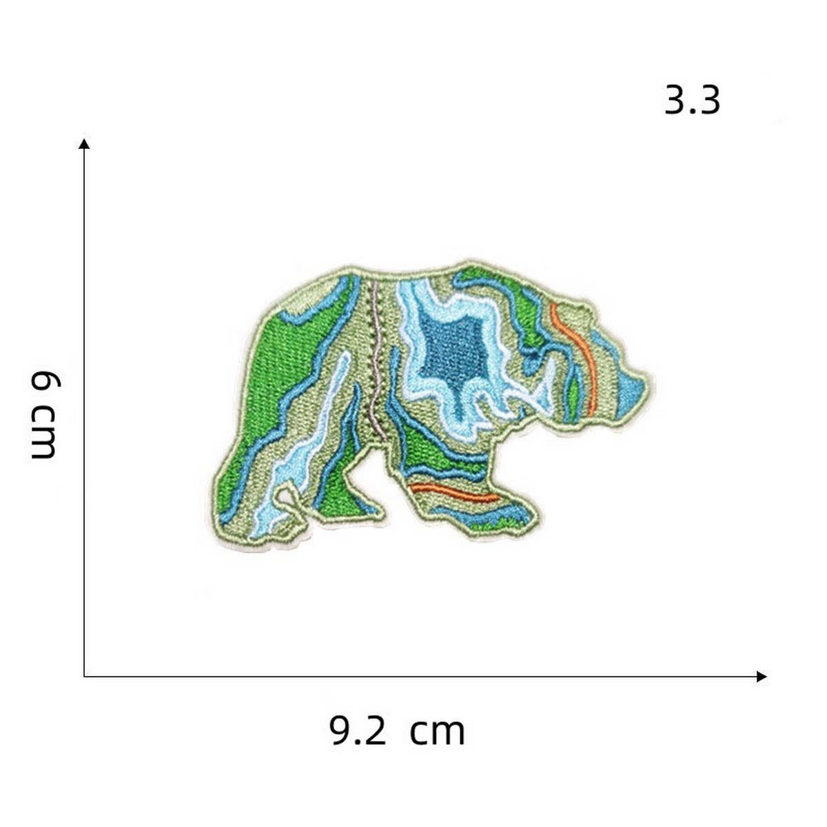 NEW OUTDOOR COLORFUL BEAR EMBROIDERED PATCH