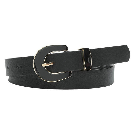 WOMEN NEW FASHION SOLID COLOR PIN BUCKLE BELT_CWABE0360