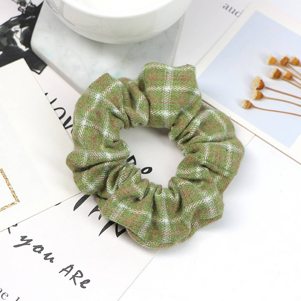 SIMPLE NEW PLAID HAIR TIE_CWAHA1066