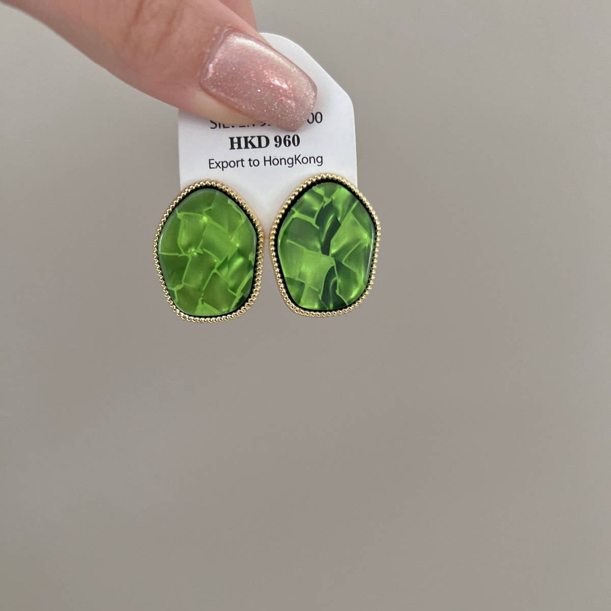IRREGULAR ELLIPTICAL RESIN EARRINGS