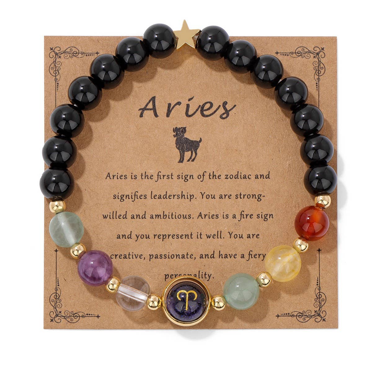 TWELVE CONSTELLATIONS BLUE SAND BEADS BRACELET