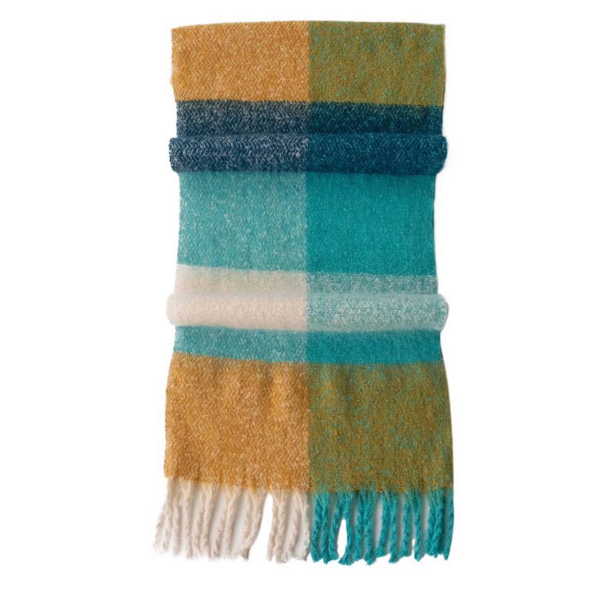 AUTUMN AND WINTER FLUFFY PLAID SCARF_CWASC1006