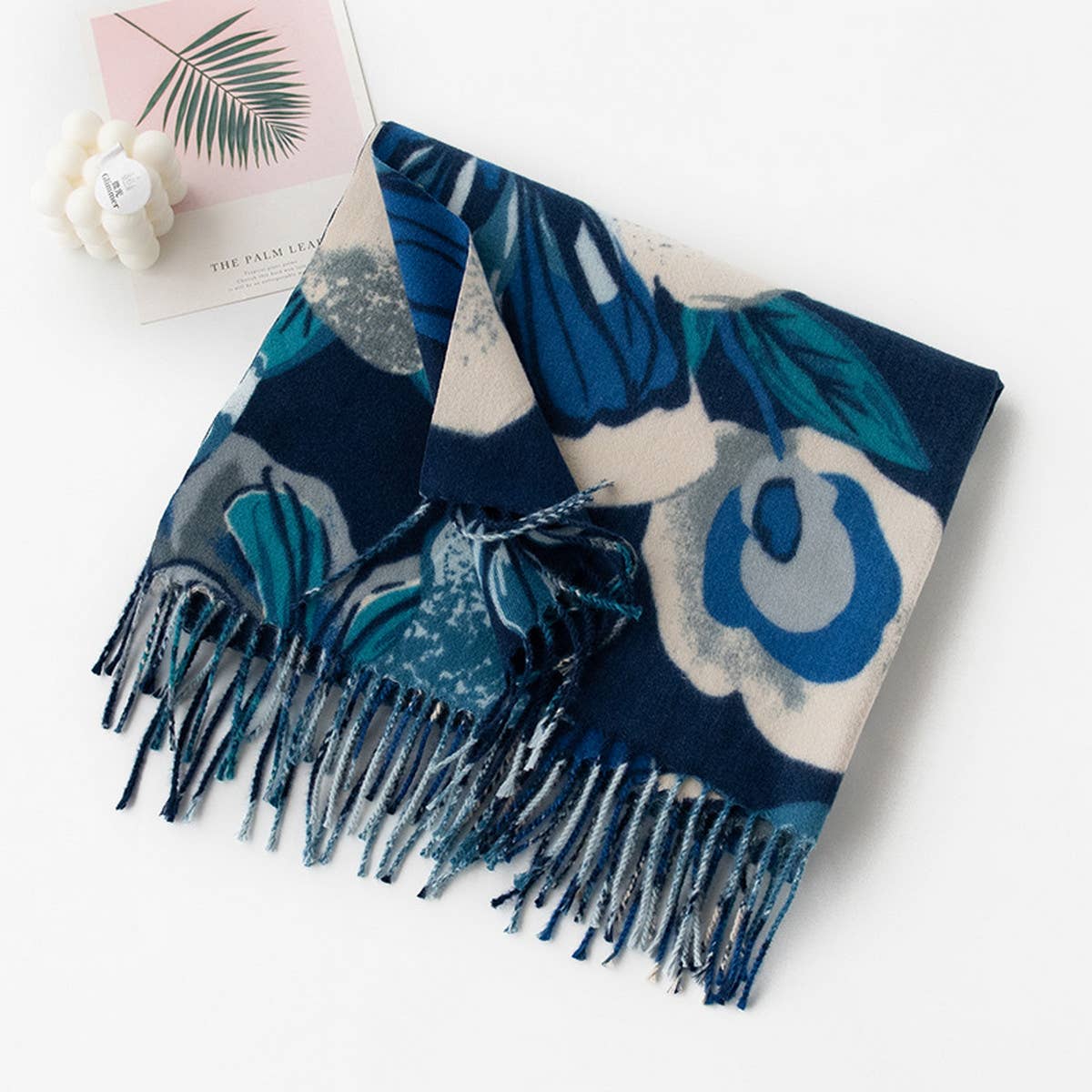 Soft Scarf - Elegant Print Tassel Wrap for Women_CWASC0918