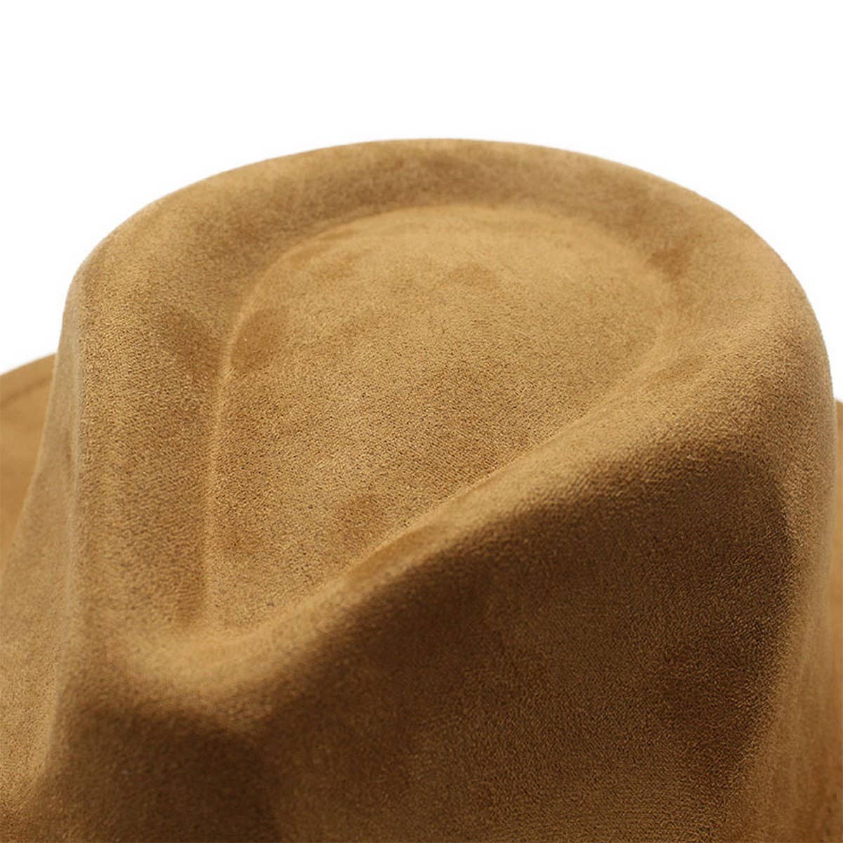 Suede Cowboy Fedora Wool Felt Hat Unisex_CWAH2521