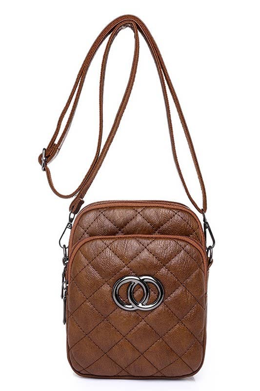 SOFT LEATHER SQUARE THREE LAYER MESSENGER BAG_CUAB0047