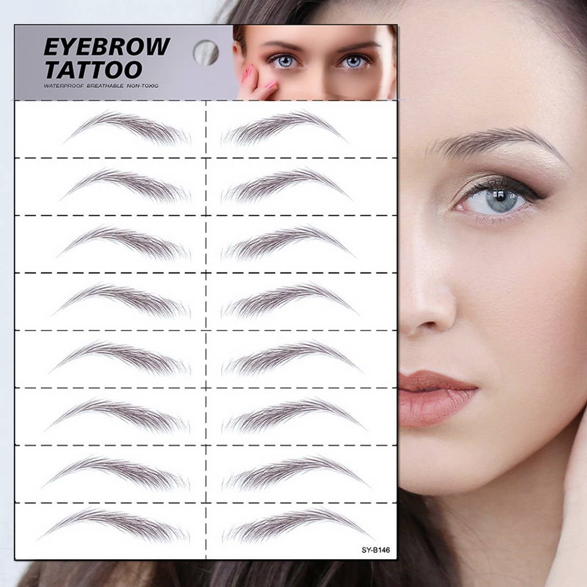 6D Waterproof Eyebrow Tattoo Stickers Realistic_CWMM8264