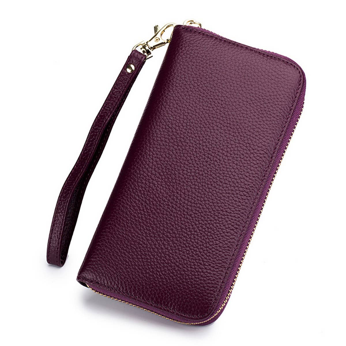 ZIPPER TASSEL ANTI-THEFT BRUSH LEATHER WALLET_CWAB3731