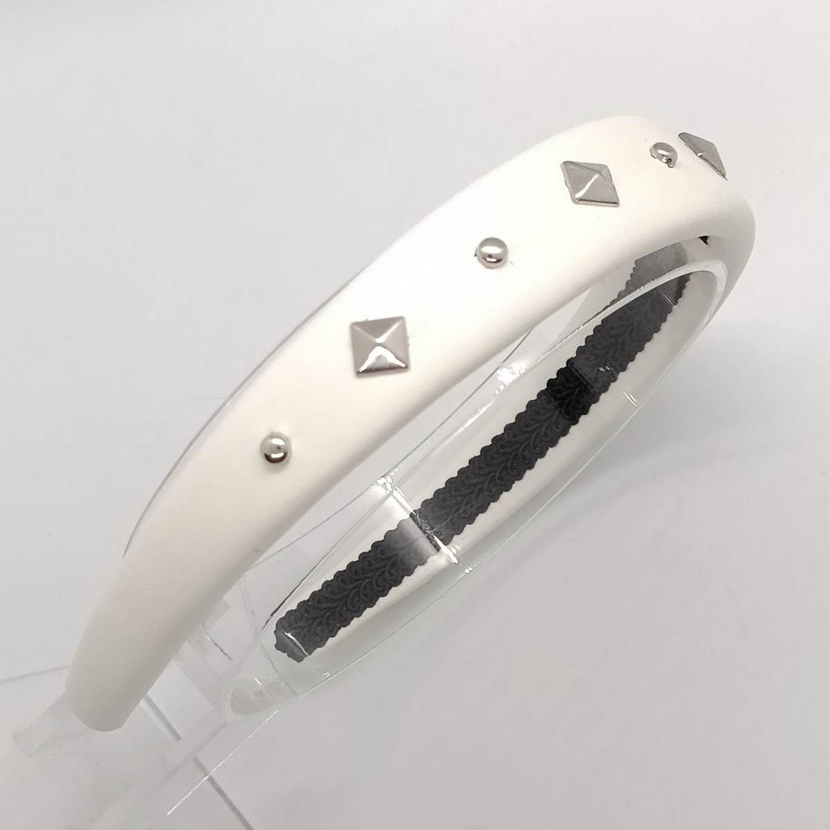 Metal Studded Punk Padded High Crown Headband