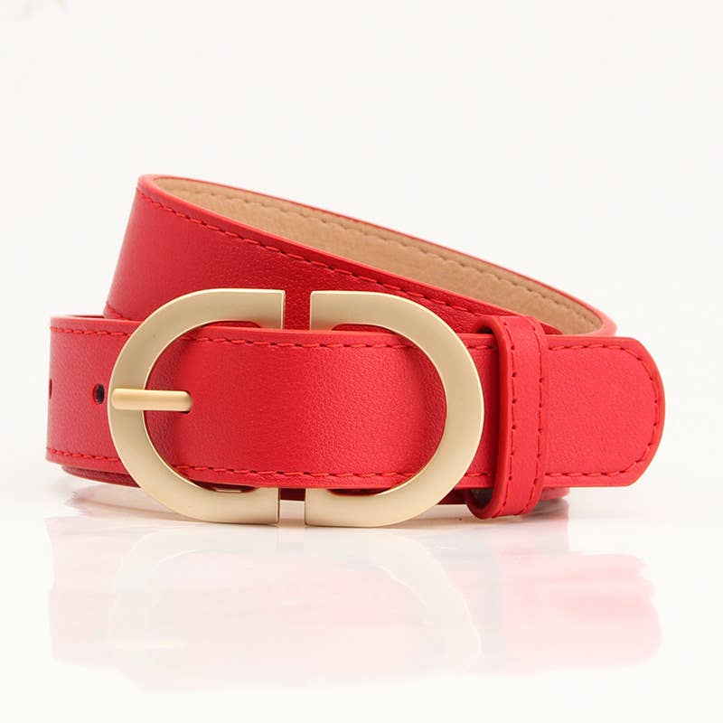 Simple waist imitation leather decorative belt