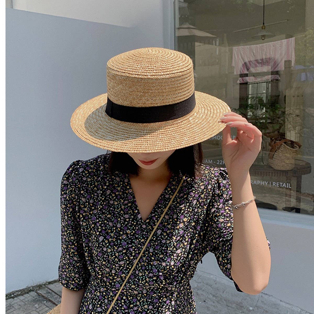 Women's sun protection maggie straw hat_CWAH3394