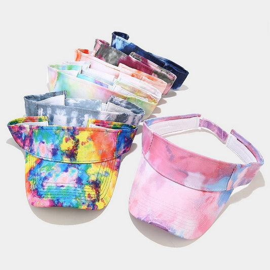 Tie-Dye Visor Hat -Sunshade Cap for Spring/Summer_CWAH3296
