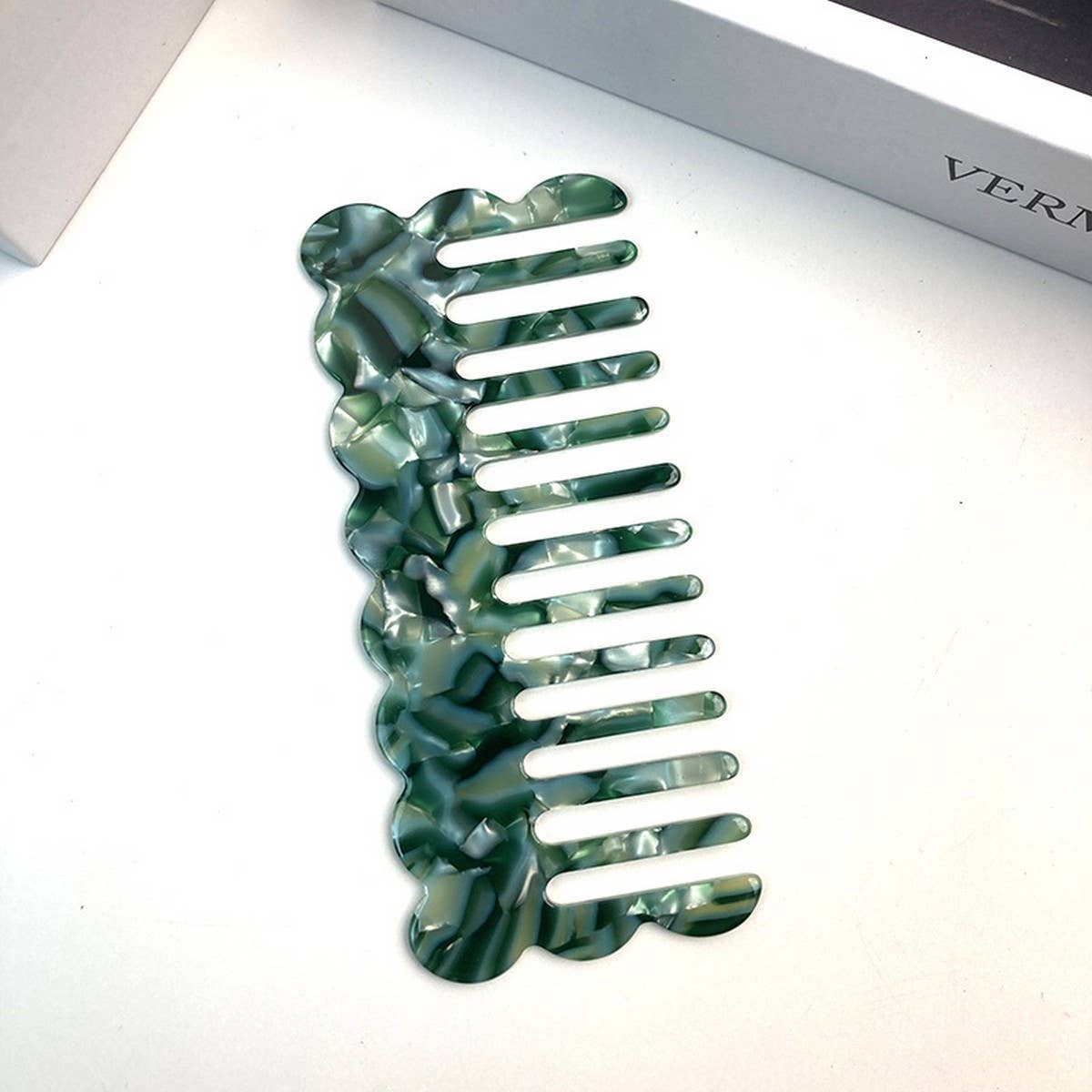 Cute Dog Wide-Tooth Comb Colorful Acetate Brush