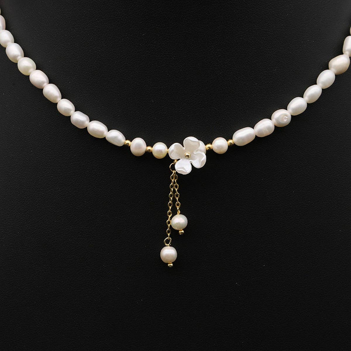 ALL-MATCH NATURAL FRESHWATER PEARL NECKLACE_CWAJE3849