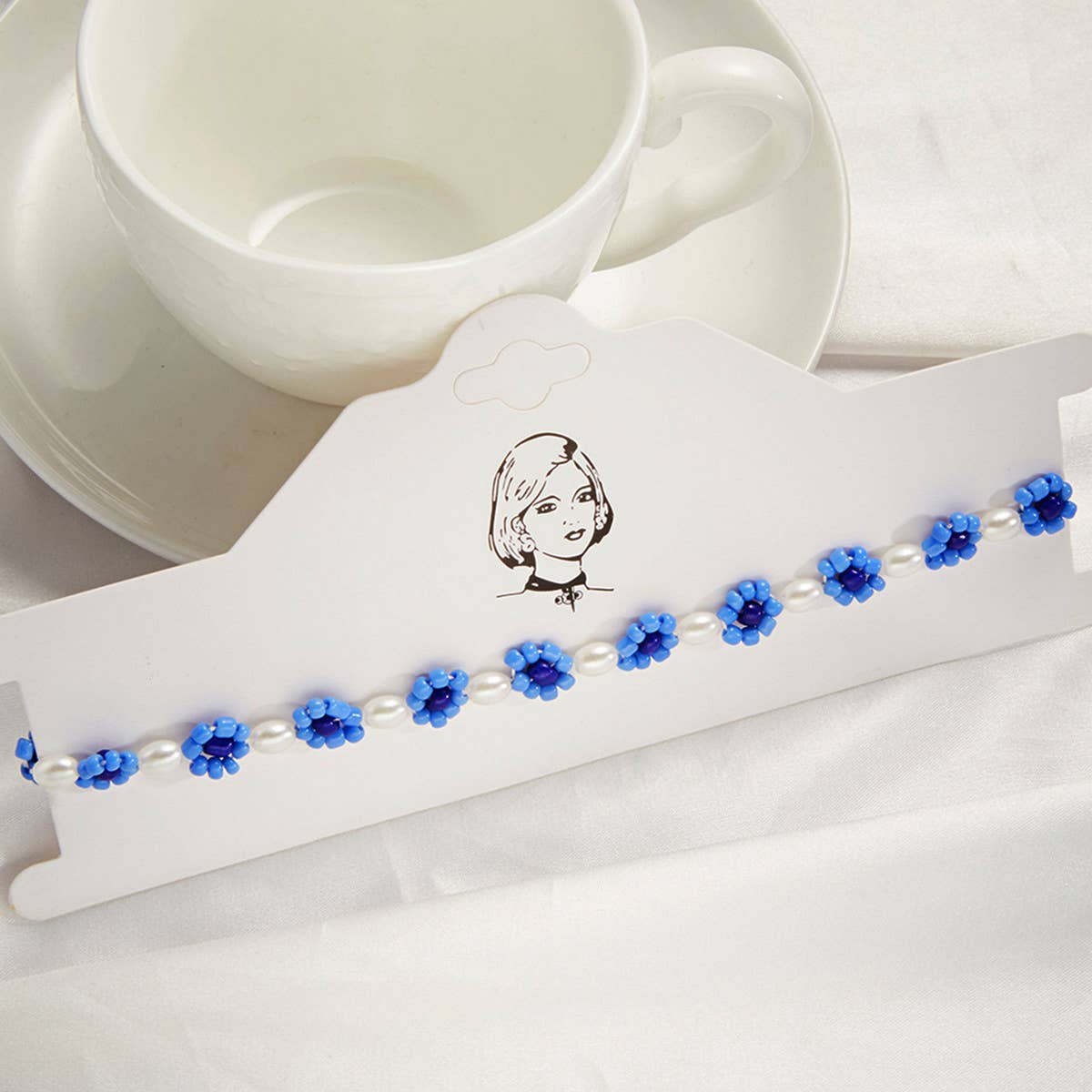 2024 NEW BLUE FLOWER PEARL RICE BEAD NECKLACE_CWAJE2445
