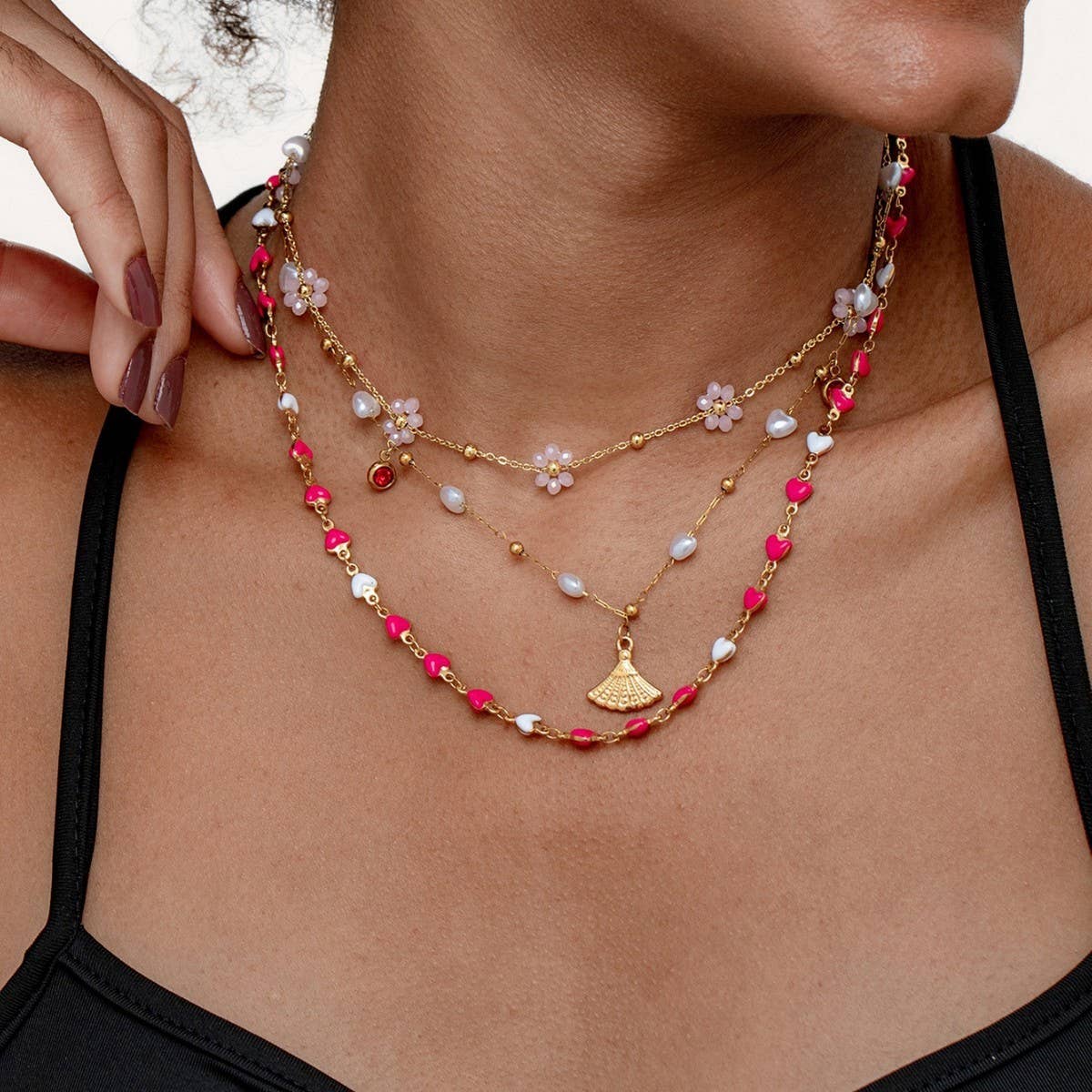 GEOMETRIC JEWELRY CHAIN SIMPLE NECKLACE