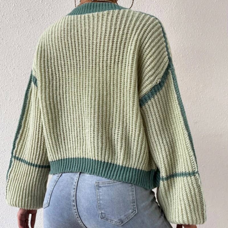 Simple all-in-one long-sleeved sweater