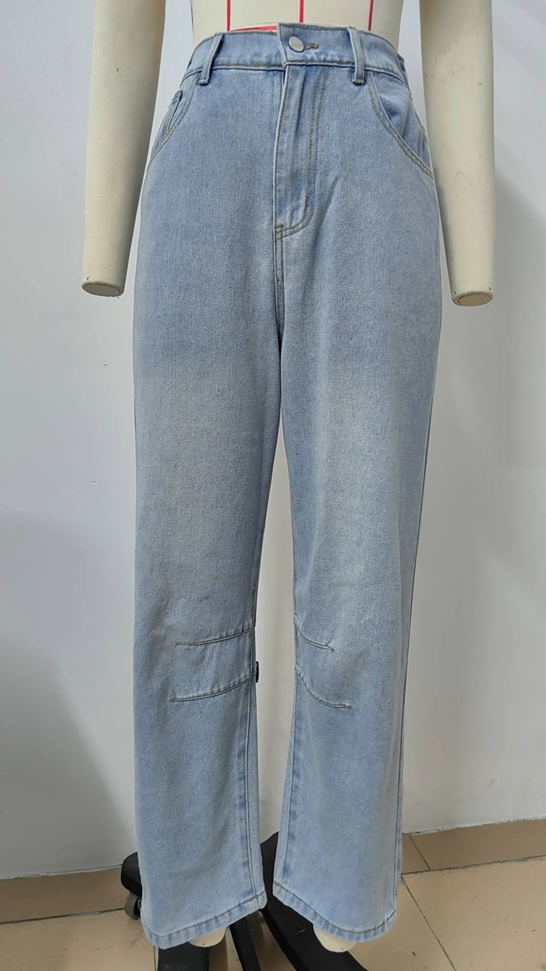 WASHED LOOSE HARLAN DENIM NINE-POINT PANTS