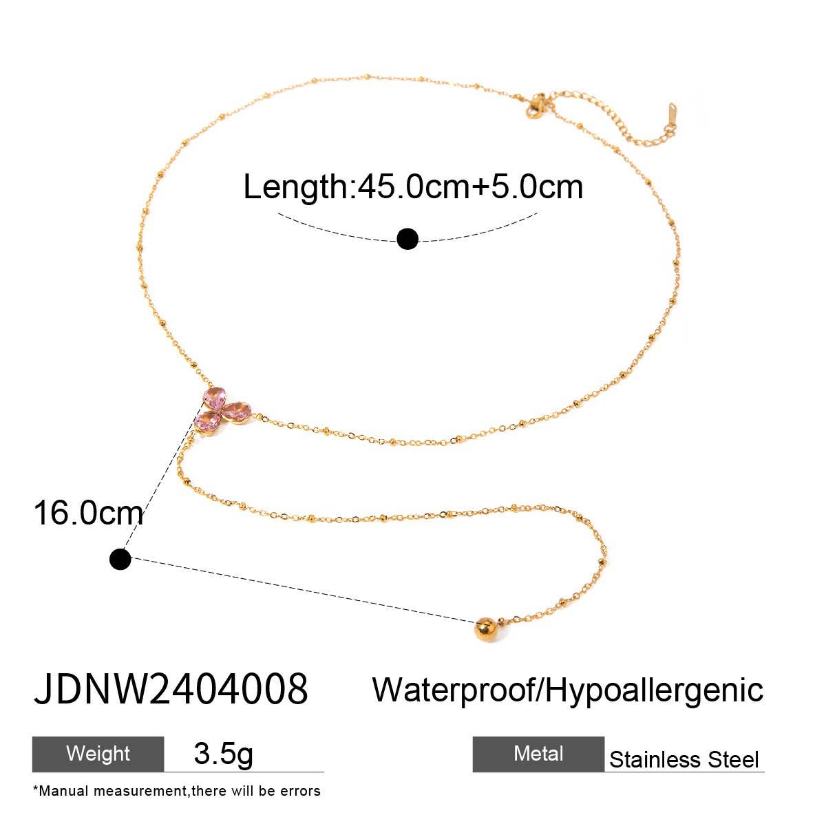 DIAMOND TASSEL PENDANT Y-SHAPED LUXURY NECKLACE