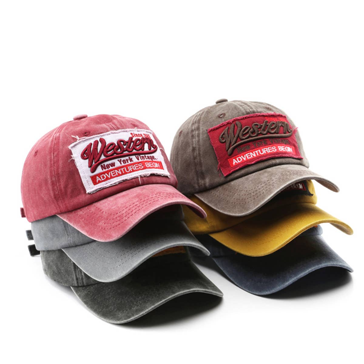 Spring Autumn Washed Letter Patch Baseball Hat CWAH1288