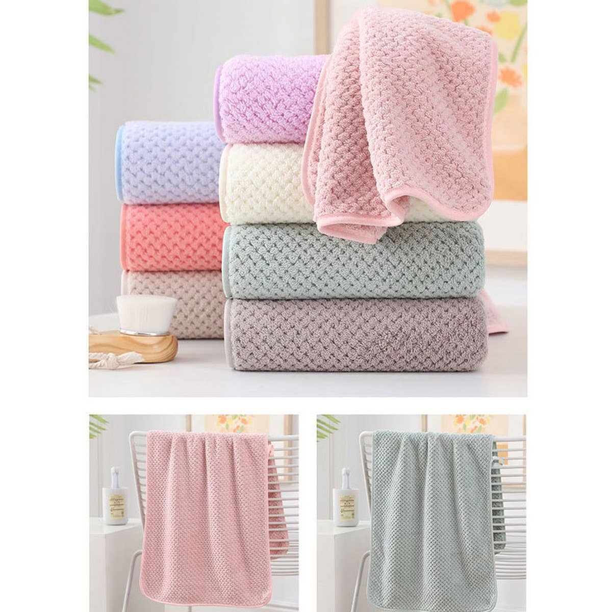 SOFT ABSORBENT CORAL FLEECE FACE TOWEL_CWASC1635