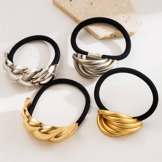 Minimalist Metal Geometric Elastic Hair Tie
