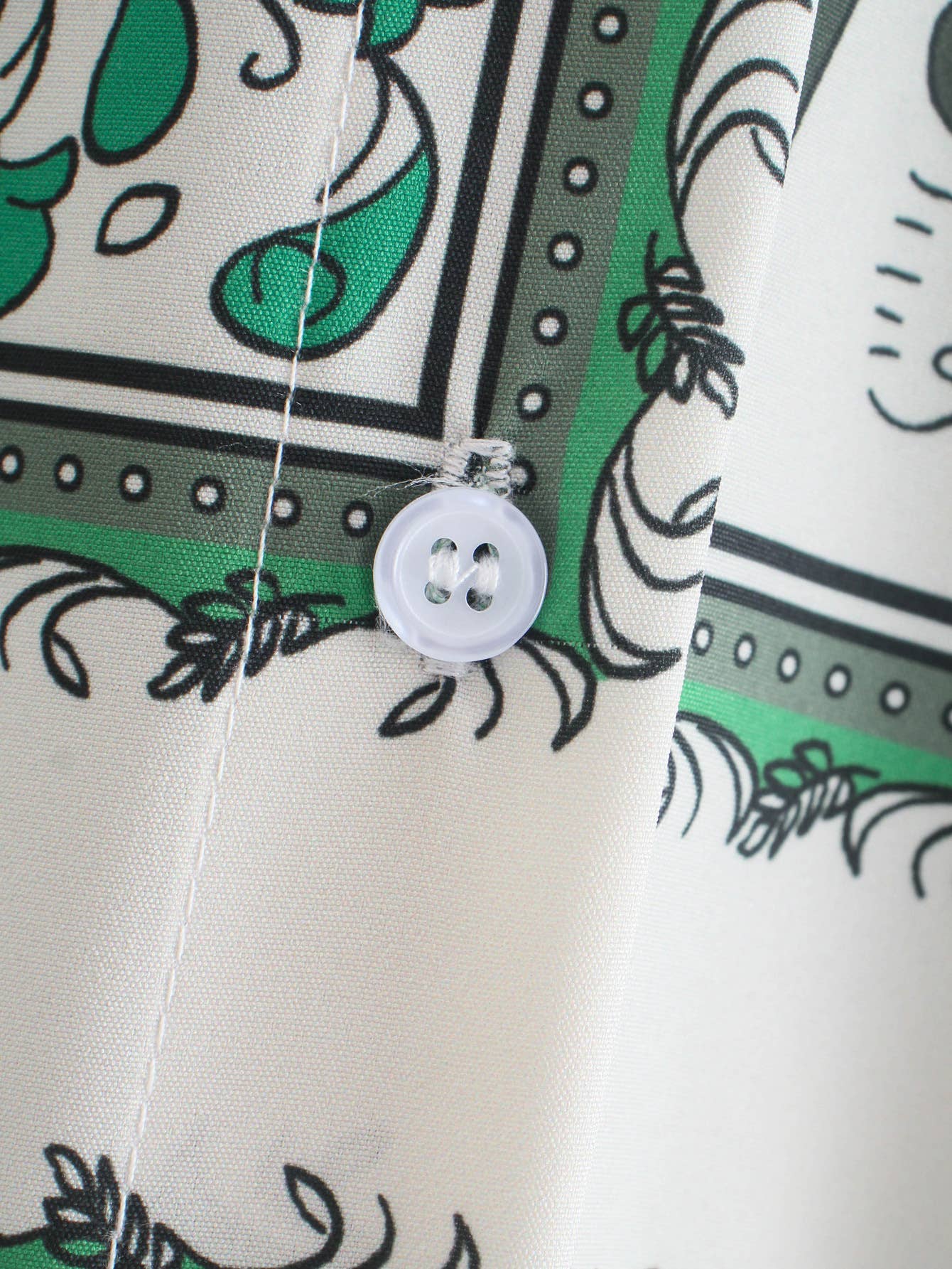 LAPEL GEOMETRIC POSITIONING PRINTED SHIRT