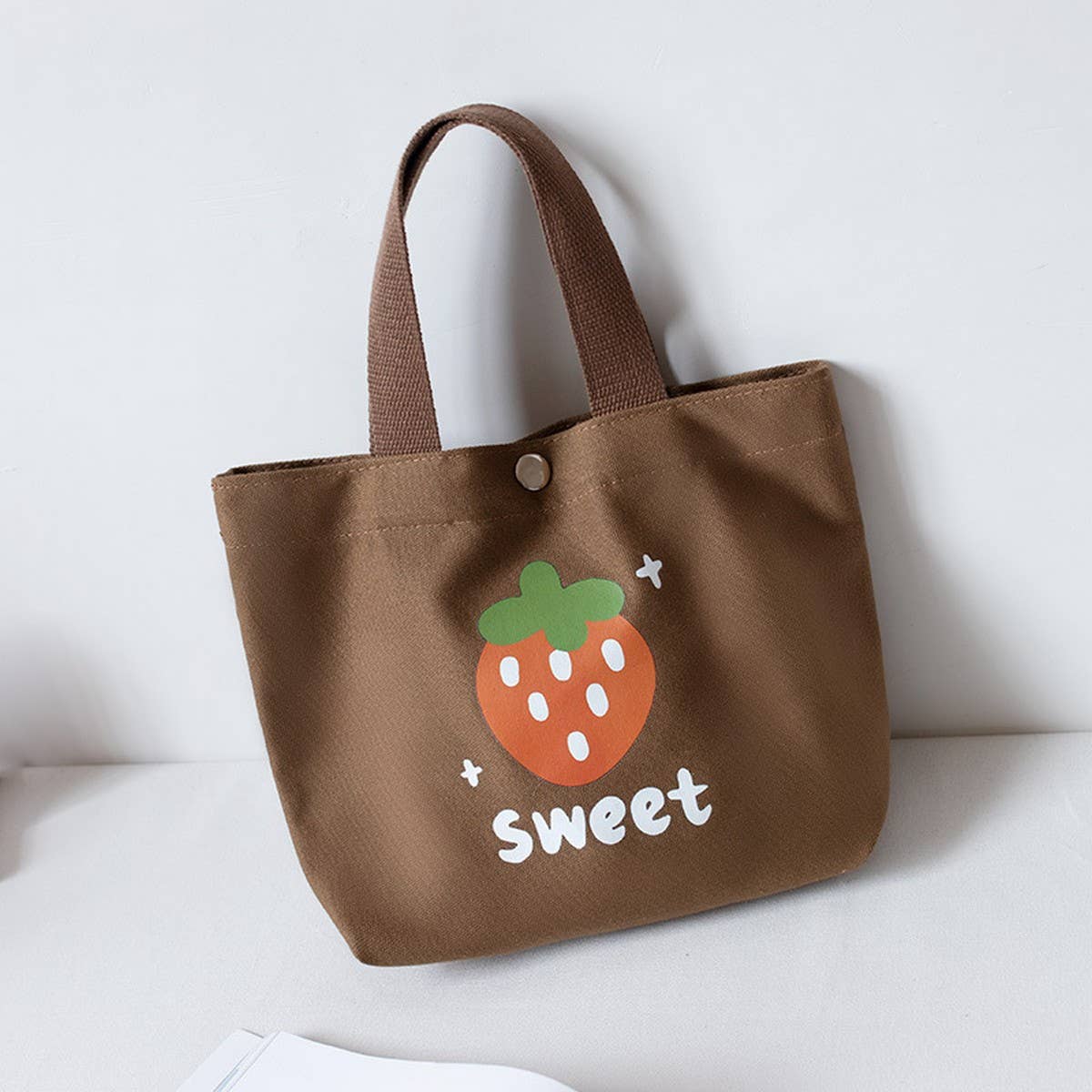 Cute Canvas Lunch Tote Bag for Women, Small_CWAB5665