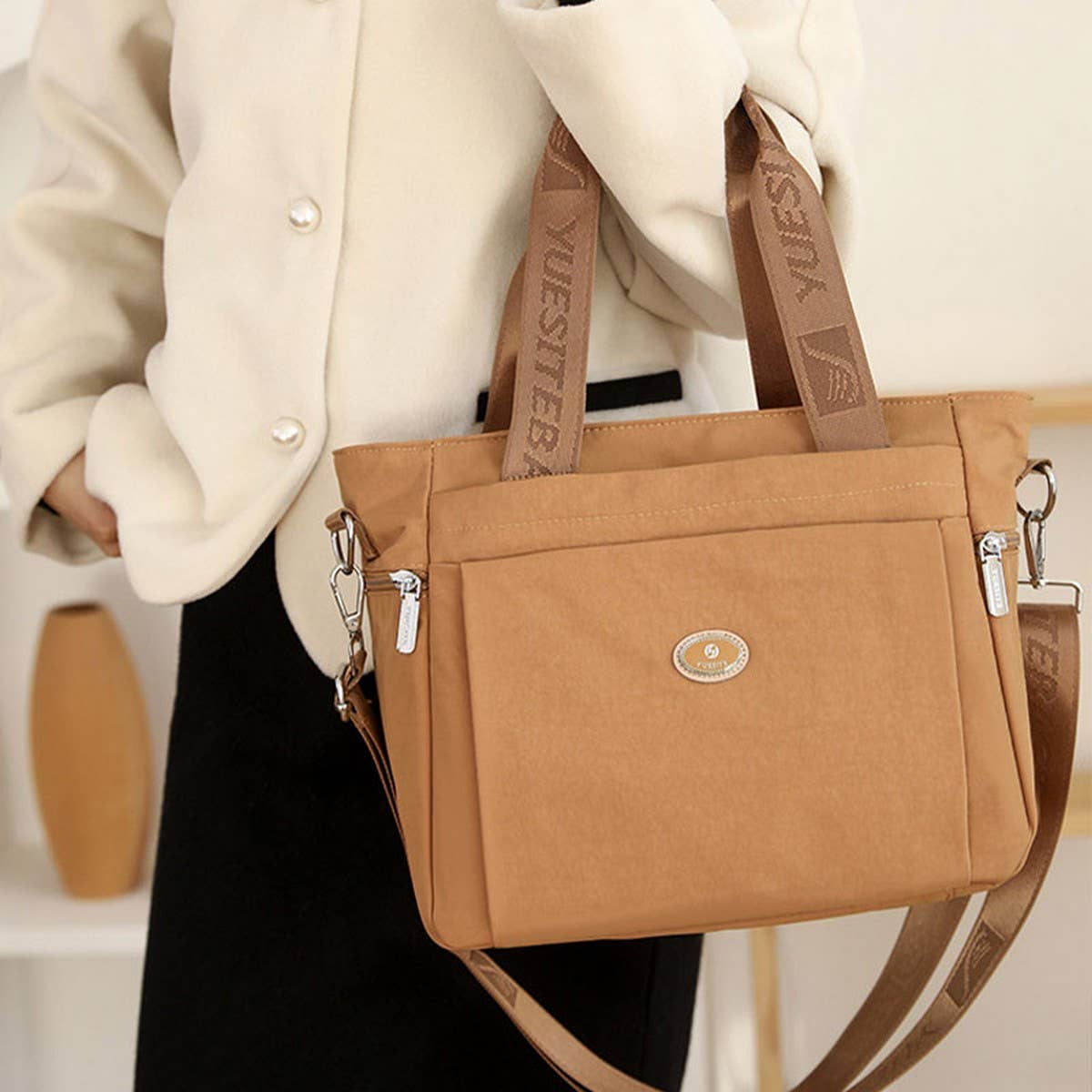 LARGE CAPACITY NYLON SHOULDER CROSSBODY BAG_CWAB3512