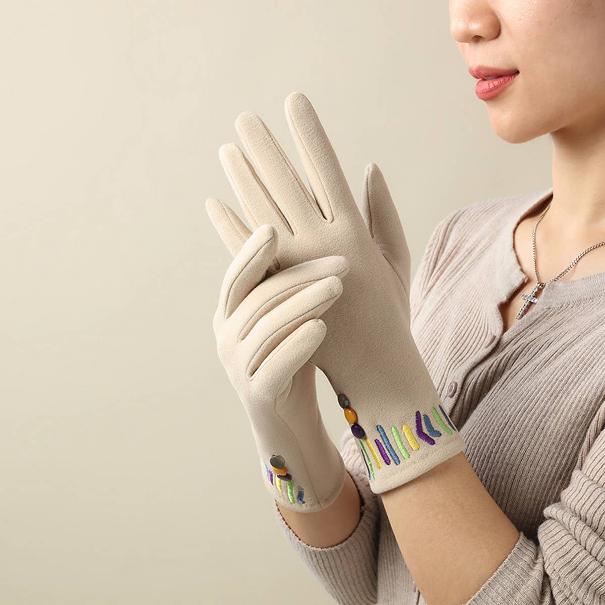 SIMPLE AND STYLISH WARM BREATHABLE GLOVES_CWAG0068