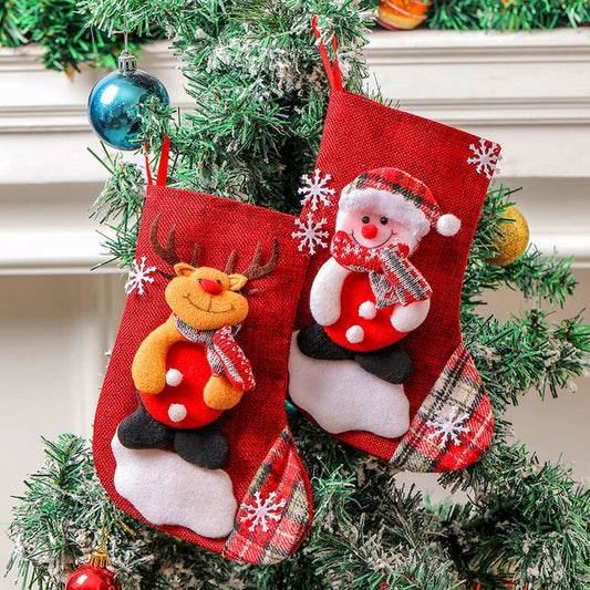 CHRISTMAS STOCKING CANDY GIFT BAG LARGE DECORATION