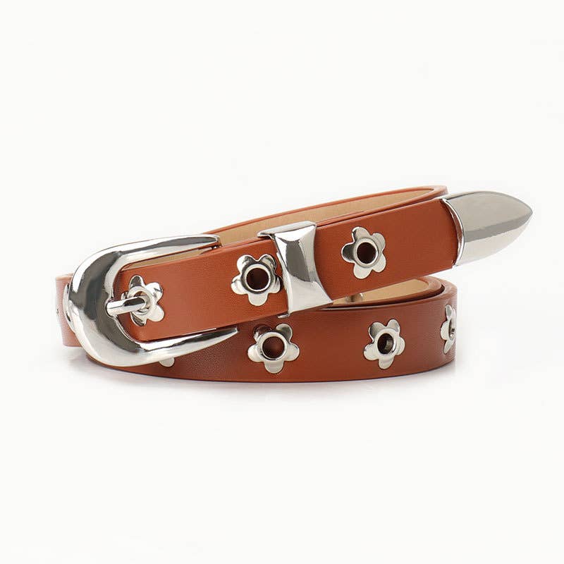 Punk-style retro high-end air-eyed women's belt