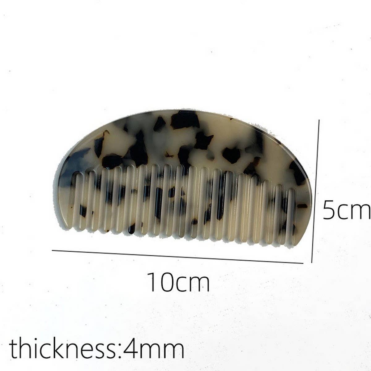 Half-Round Acetate Hair Comb, Anti-Static & Stylish