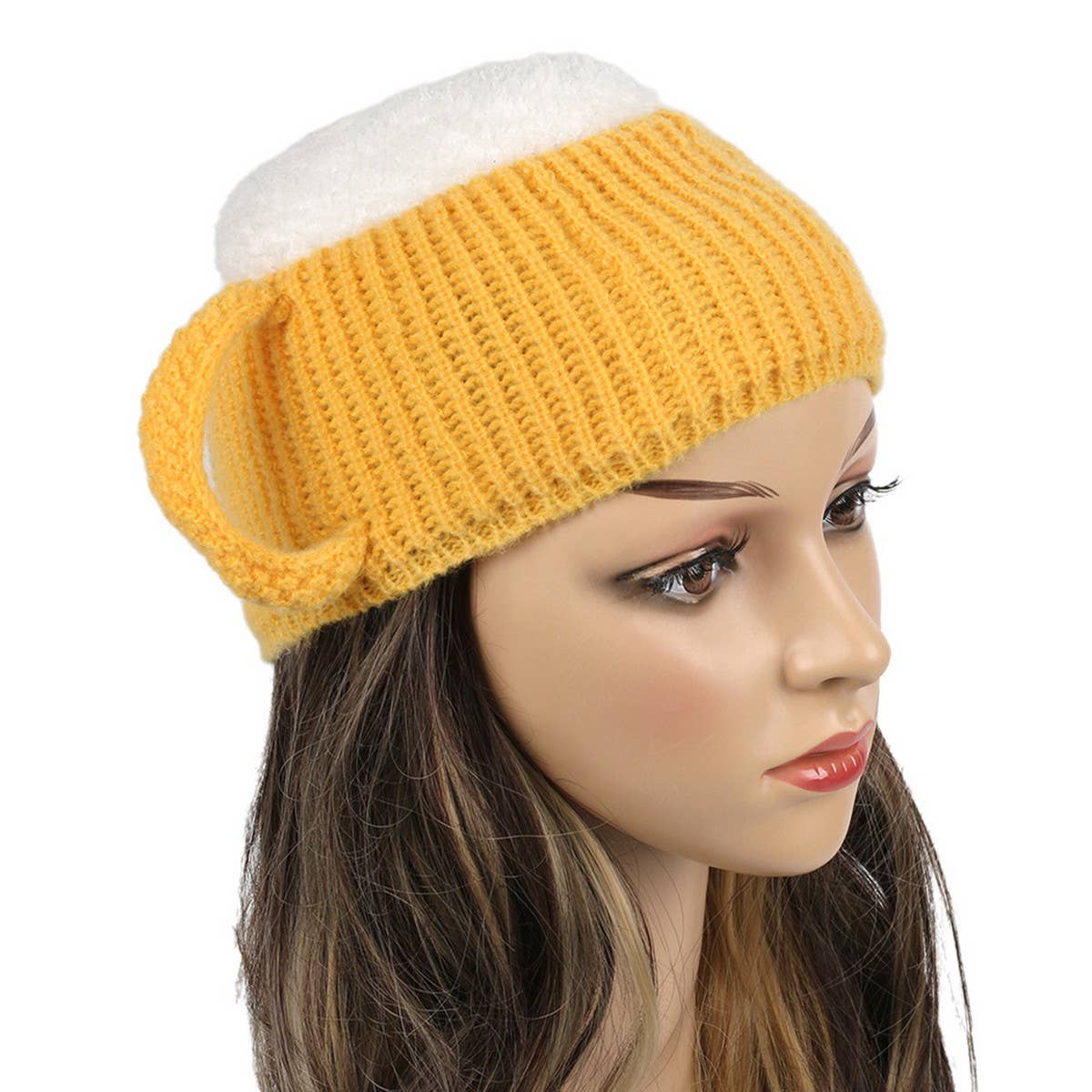 CWAHA07207_BEER MUG KNIT HAT WINTER CAP
