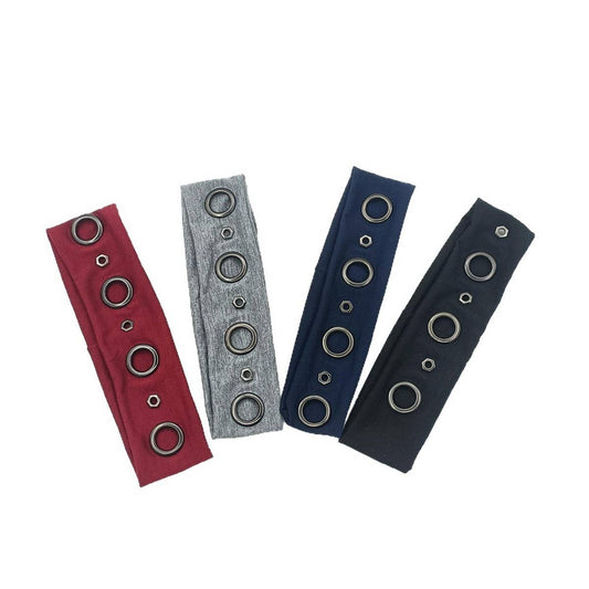 Elastic Punk Headwrap with Geometric Studs