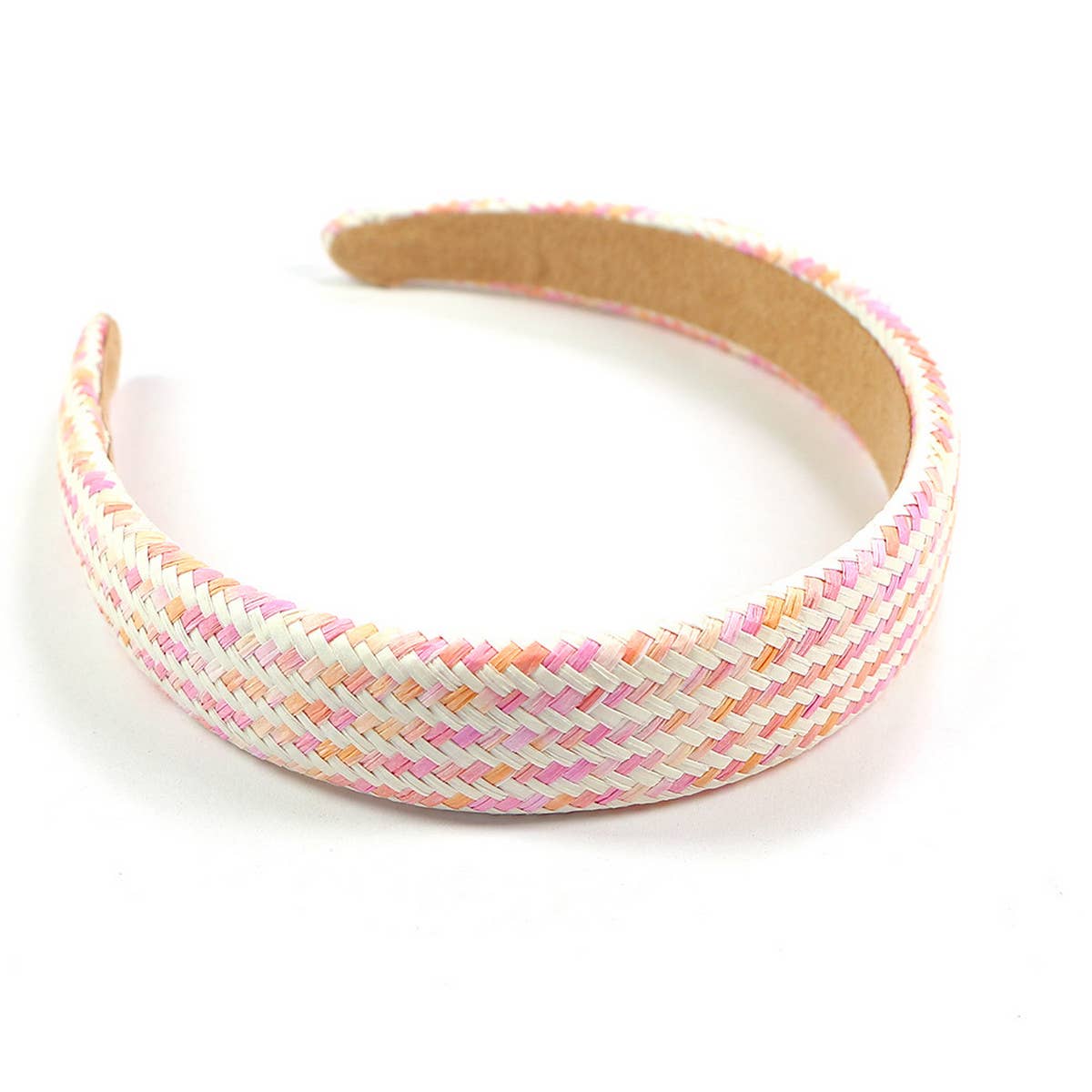 NEW WIDE-BRIMMED STRAW HEADBAND_CWAHA0974