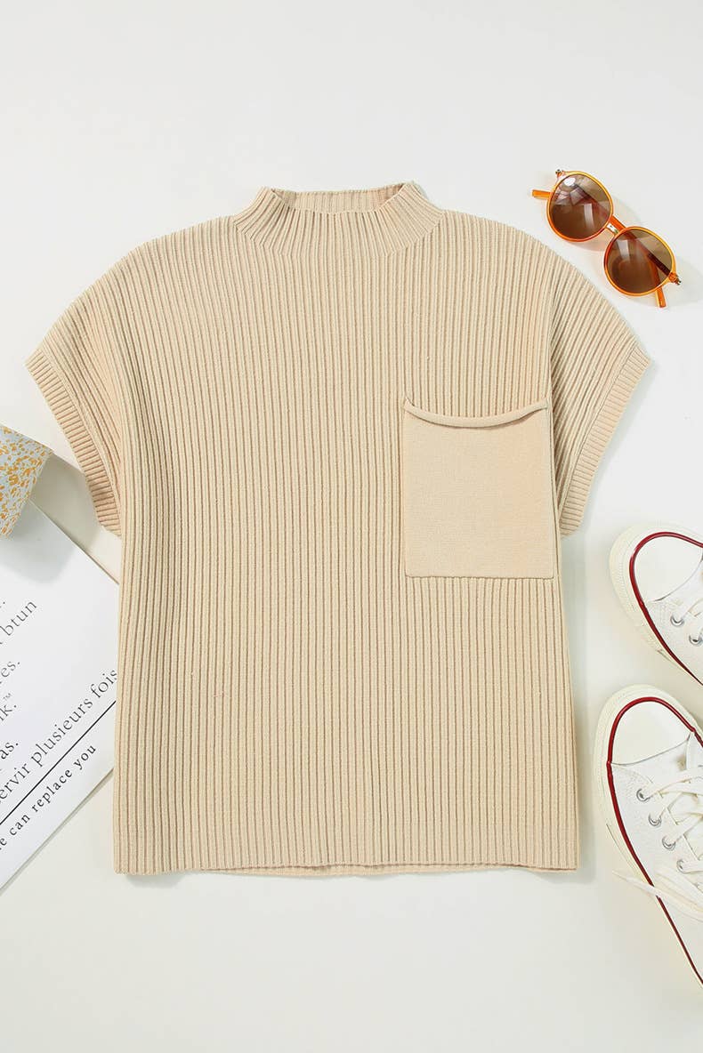 Solid color turtleneck simple thread sweater