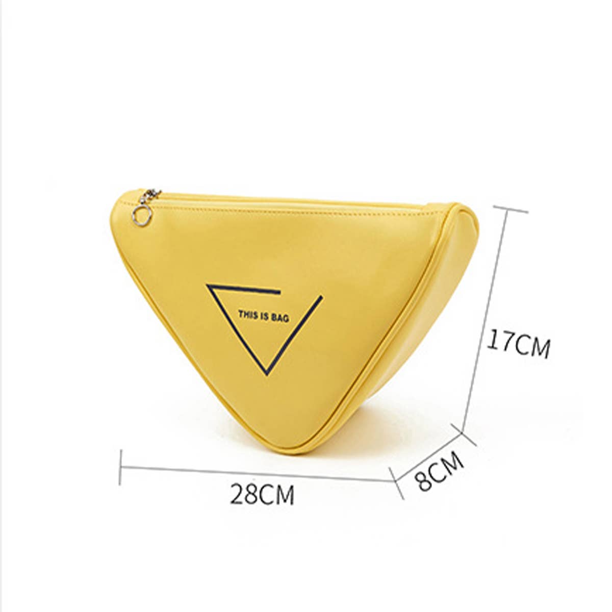 GEOMETRIC TRIANGLE ZIPPER MAKEUP BAG_CWAB1449
