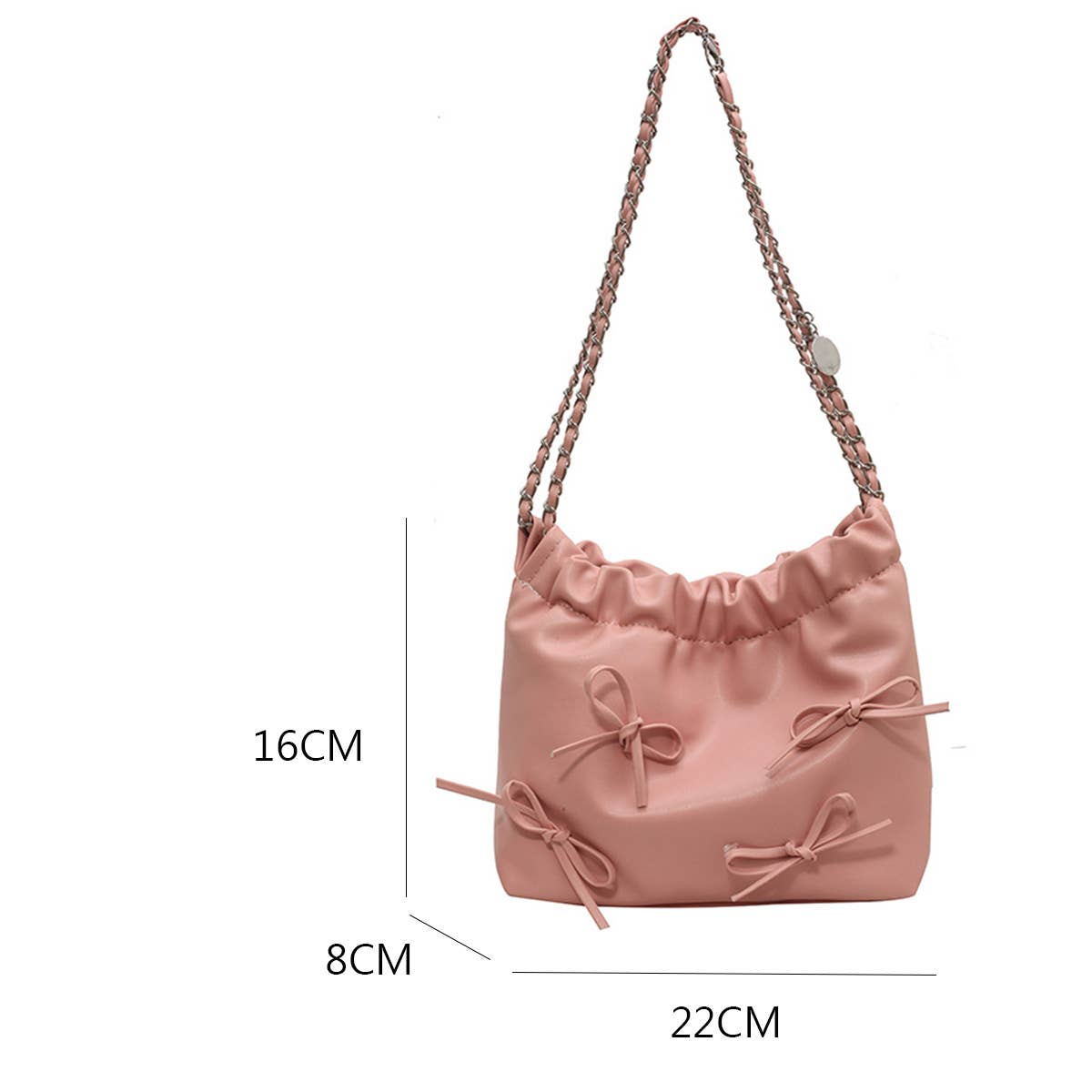 WOMEN BOW BUCKET BAG SHOULDER BAG_CWAB1562