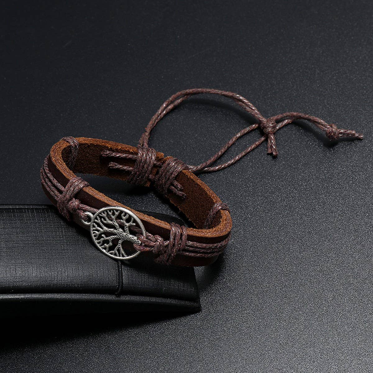 CREATIVE PERSONALITY DRAWABLE LEATHER BRACELET