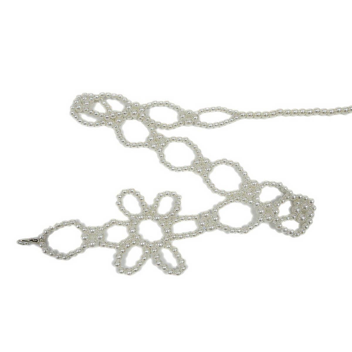 SIMPLECASUALFLOWERBUCKLE ELASTICWAIST CHAIN_CWABE0505