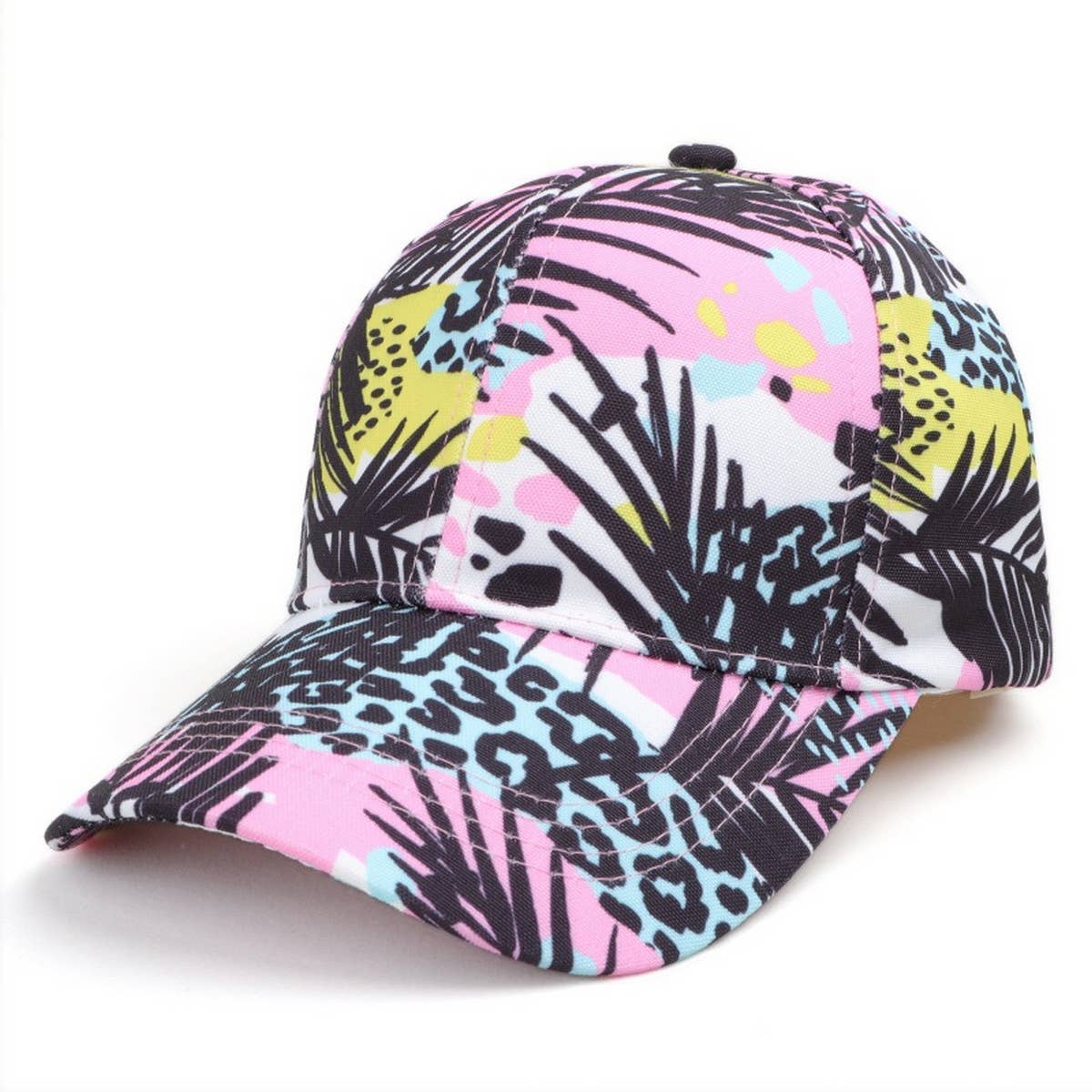 Skull Leaf Print Graffiti Baseball Cap - Sun Hat CWAH1549